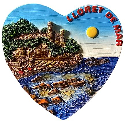 Lloret de Mar Costa Brava Spanien Kühlschrankmagnet, Reise-Souvenir, 3D-Kühlschrankdekoration, Magnetaufkleber, Bastel-Kollektion