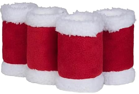 perfk 4X Pferde-Beinwickel, Beinschutz, Schaf-Beinwickel, Wärmer, Fliegenbeinstiefel, Pferdebeinschutz für Springsport, Viehzucht, Weihnachten