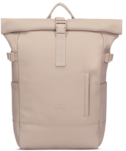 Johnny Urban Rucksack Damen Herren Beige - Harvey Large - Casual Rolltop 21l für Arbeit Reisen Uni Freizeit Sport - Sleek Series - Laptopfach bis zu 16 Zoll - Wasserabweisend