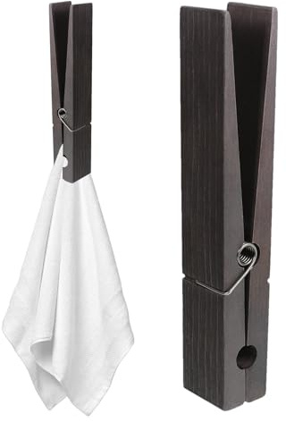 Grande pince à linge géante en bois de 30 cm pour salle de bain - Grandes pinces à vêtements en bois avec ressort - Épingles à linge robustes en bois pour salon, buanderie et chambre à coucher
