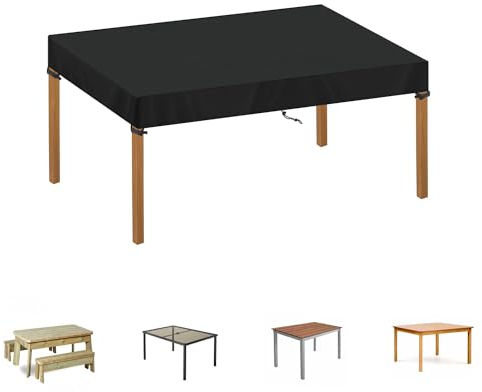 SIMPHAUS Abdeckung Gartentisch 110x70x15cm Abdeckplane Tisch Outdoor Abdeckung für Tischplatte Schutzhülle für Gartenmöbel Wasserdicht UV-Beständiges 420D Oxford Gewebe