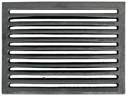 LUNA WAY CAST IRON - Griglia Camino in Ghisa | Raccolta Cenere | Ottimizza il Tiraggio | Resistente Alte Temperature | Compatibile Stufe Legna e Pellet, Grigio, 30x20,6 cm, Ghisa