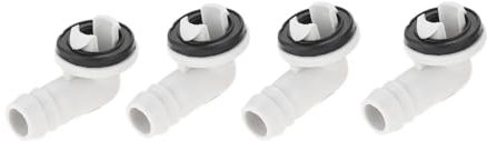 VNJUGF 4 Stücke Weiß 3/5 Zoll AC Ablaufschlauch Anschluss Winkeladapter Fitting Mit Gummiring for Fenster Klimaanlage Mini Split Einheiten wanglan