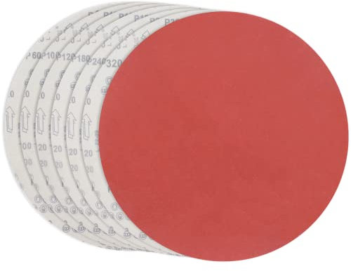 SZTVECFW Schleifscheiben, 12-Zoll-Klettscheiben, Körnung 5XP60/100/120/180/240/320, 12-Zoll-Schleifpapier for Tellerschleifer, 30er-Pack(400 mm Velcro Sandpaper)