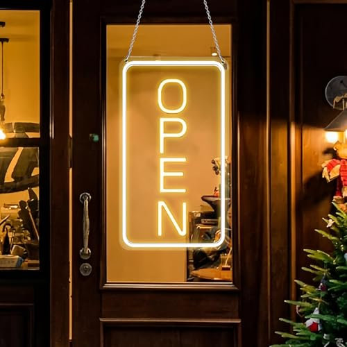 Open Neon Sign Mots Enseignes, Enseignes Ouvertes Au Néon À Led, 18.8 * 38 Cm Néon Led Lettres Décoratives, Open Panneau Néon Led Pour Magasins, Restaurants, Bureaux, Magasins, Vitrines