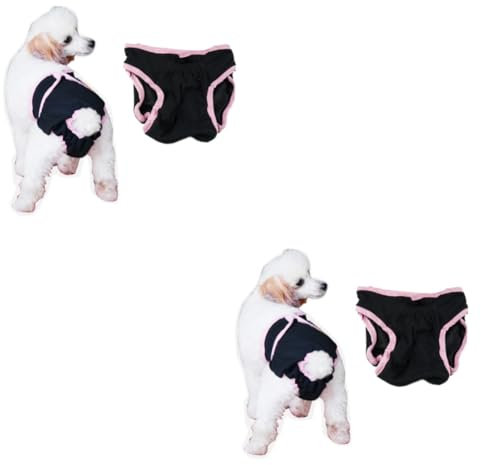 HAPINARY 2 Stück Hundewindeln Für Hündinnen Großer Rassen Waschbare Baumwollhosen Menstruationsperiode Erregbares Wasserlassen Leckage