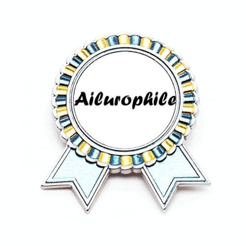 Stilvolle Brosche Ailurophile, Art-Deco, Mode-Brosche, Anstecknadel, Gewinner-Auszeichnung, Medaille, M, Metall