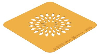 Silikomart Lot de 2 pochoirs en silicone pour décoration alimentaire Motif fleur de lotus 16 x 16 cm