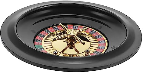 ERINGOGO Russisches Roulette Spielrad 10 Zoll aus Kunststoff für Partys | Roulette Spiel Satz, Schwarz, Leicht und Praktisch zu Tragen Sowie zu Verstauen