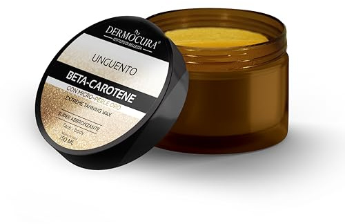 Dermocura Unguento Abbronzante Estremo Crema Acceleratore Abbronzante Rapida, Effetto Glitter Abbronzante Corpo Beta Carotene - Crema Abbronzante Corpo Abbronzatura Forte e Duratura 150 ml