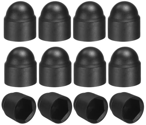 sourcing map Sechskantmutter-Abdeckung, M8 x 12 x 15 mm, Kunststoff, Kuppelmutter-Schutzkappe, Sechskantschrauben, Bolzenabdeckungen für Innen- und Außenbereich, Möbel, Automobilschrauben, Dekoration