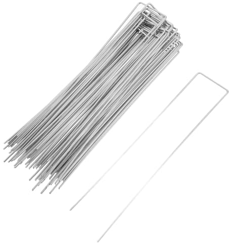 BAZEITFLOW 50piezas Jardinería Arreglando Clavos Forma Clavos De Jardín Galvanizados Estacas Metálicas para Césped y Suelo para Fijar Suelo Jardinería y Hogar