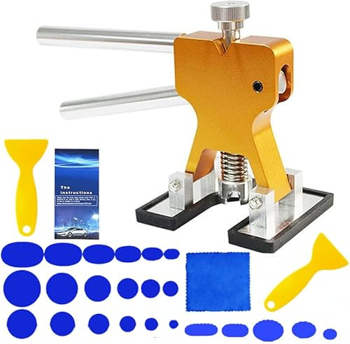 Saca Bollos De Chapa Coche, Sacabollos Coche Extractor de abolladuras de coche, removedor de abolladuras, ventosa Uso apto para carrocería automotriz, Kit de herramientas de reparación sin pintura, Ki