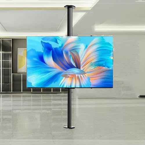 GDMDPTE Neigbarer, um 360 Grad drehbarer TV-Ständer – LCD-TV-360-Grad-Drehrahmen, Bodenständer-Trennwand-Drehrahmen, TV-Schrank-Drehsockel, LCD-TV-Trennwandhalterung (1095–1350 mm)
