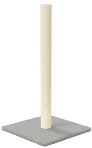 Kratzsäule für Katzen aus Holzwerkstoff mit Plüsch und Sisal - Kratzbaum Kompakt 35x35x70 cm, Kratzpfosten für kleine Räume, langlebig und kuschelig