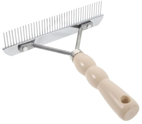 FONDOTIN Cepillo para Mascotas Ergonómico Antideslizante Peine Rastrillo para Perros y Gatos Elimina Pelo Suelto sin Tirar Limpieza Eficaz para Pelo Muerto Mediano