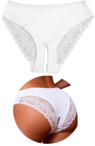ohyeahlady String Sexy Femme Érotique Ouvert Entrejambe sans Couture | Culotte Fendue Ouverte,Grande Taille,Tanga Sans Couture,Slip Invisible Chic,Lingerie Ouverte,Sous Vetements Feminin,Tenue Hot