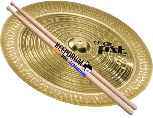 'Paiste PST 3 China platillo de 18 + 5 a baquetas KD gratis