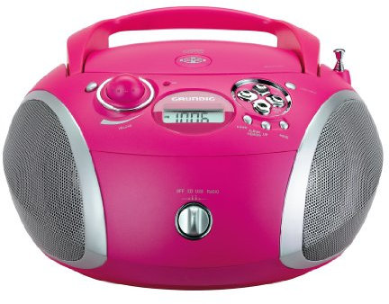 Grundig RCD 1445 - Microcadena de 12 W (CD, USB, MP3, FM, 3.5 mm), Rosa