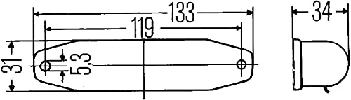 HELLA 2AB 001 208-001 Leseleuchte - Halogen - 12/24V - C5W/K (10W) - Anbau