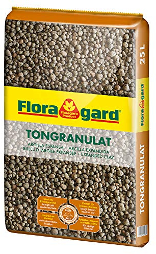 Floragard Blähton Tongranulat zur Drainage 25 L, Hydrokultursubstrat