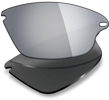 Mryok Polarized Replacement Lenses for Oakley Fast Jacket OO9097 Sunglasses, HD Polarized, UV Protection, Impact Resistant & Perfectly Fit - Silver Titanium