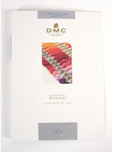 DMC Farbkarte Mouline Etoile mit echten Garnen