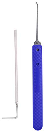 Loboo Idea Set di grimaldelli Praxis, 2 pezzi professionali in acciaio inossidabile a doppio spessore, kit di strumenti per scimmietta per fabbro multitool tascabile per Lockpick e principianti