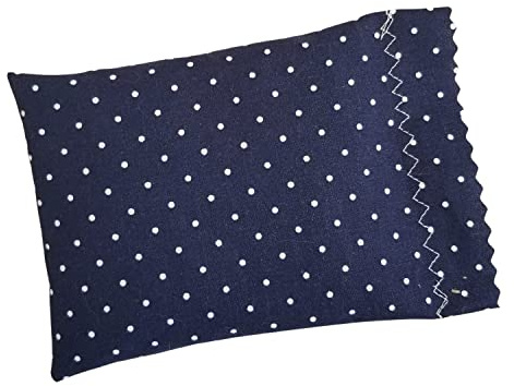 Herbal Dream Mini Pillow- Small Sleep Sachet, Seven Aromatherapy Herbs for Sleep, 100% Cotton Bag, Size: 6 x 4, White Dots on Navy