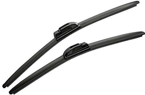 MOTIUM 26+20 Super Silicone Windshield Wiper Blades, Fit for J hook Wiper Arms (set of 2)