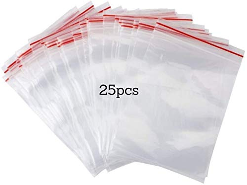 Pakico 25 Kleine Beutel ZIP 30 x 40 cm Plastiktüten Lebensmittelbeutel | Plastikbeutel Ziplock Tüten Wiederverschließbare Verschlussbeutel Kekstüten Druckverschlussbeutel Organisation Dick Haltbar