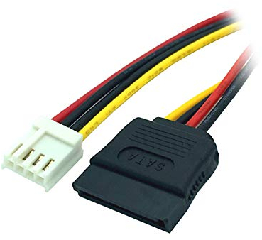 Bolwins F54S Adattatore di alimentazione 4 pin a SATA 15 pin femmina Floppy Drive Power Cable Adattatore ca. 18 cm