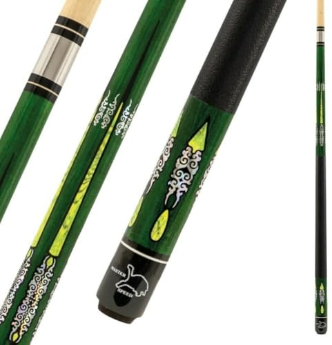Pegasi Billard Queue - Billiard köe 146cm/147cm - Zweiteilig - Billard Kö - Billard cue - Snooker Queue - Biliard Köhl - Billard Que - Pool Queue - 13 mm Klebespitze - Gute Qualität - Grün/Blau/Gelb