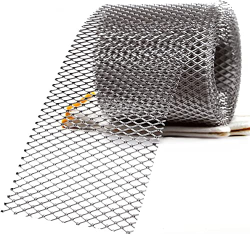 Aublinto takrännnät, 5M rostfritt stål sträckgitter takränna skydd takrännaskydd regnrännskydd regnrännskydd bladskydd för löv grenar grenar, 5m x 13cm