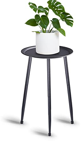 MUAEEOK Indoor Plant Stand, Height 50 cm/19.7 Inch Mid Century Plant Stand Plant Table for Flower Pots, Heavy Duty Metal Tall Plant Holder, Modern Home Decor Small Round Side End Table