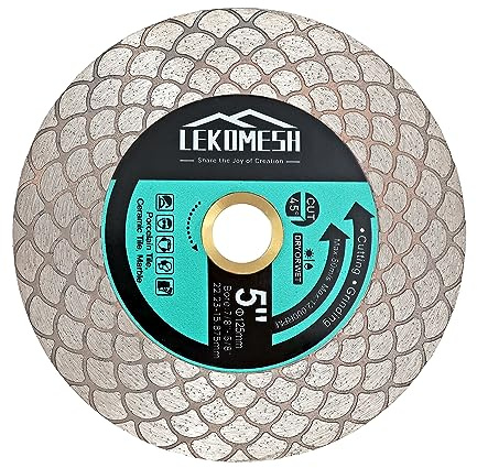 LEKOMESH Diamant Fliesenscheibe 125 x22,23mm Diamant Trennscheibe - Doppelseitige zum Schneiden Schleifen von Porzellan Keramik Fliesen Marmor Granit Kunststein