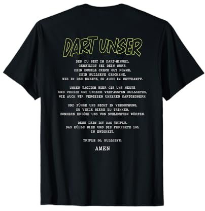 Lustiges Dart Unser Motiv Darts Bier Dartspieler Beer Saufen T-Shirt