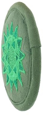 Buddhistische Klangschale Abgerundetes Kissen aus Baumwollstoff Grün | Leicht, Handlich Verstaubar und Tragbar, Schlichtes Design, als Geschenk Geeignet