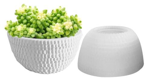 Humkopnl Molde de cuenco de resina, moldes de resina hechos a mano, bandeja de joyería, moldes de silicona para macetas suculentas, moldes de resina para macetas para mesa del hogar