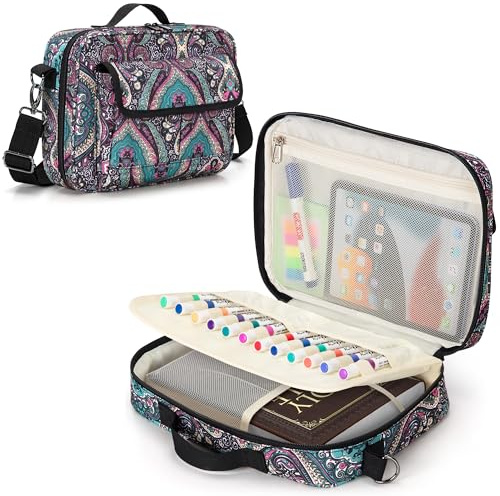 LoDrid Bibeltasche mit Mehreren Fächer, Tragbare Bibelhülle mit Griff und Schultergurt für Bibelzubehör, Totem, Nur Tasche