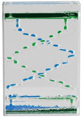 Bubbler à Mouvement Liquide, Mouvement Liquide - Minuteur de Mouvement Liquide Acrylique - apaisants de Bureau Anti-Stress Décorations de Bureau Minuterie d'eau capteurs