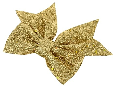 ROMISBABA Weihnachtsschleife Aus Festem Material Mit Goldstaub Selbstgemacht Dekoration Für Weihnachtsbaum Und Feier Wiederverwendbar 30x35cm