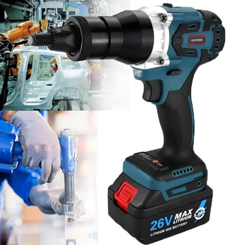 Remachadora eléctrica automática, pistola remachadora eléctrica automática, herramienta de remache multifunción para trabajadores de metal