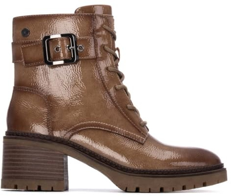 XTI - Botín Militar Mujer Beige - Calzado Cómodo y Versátil - Moda casual - Modelo 14427502 (Talla 38)
