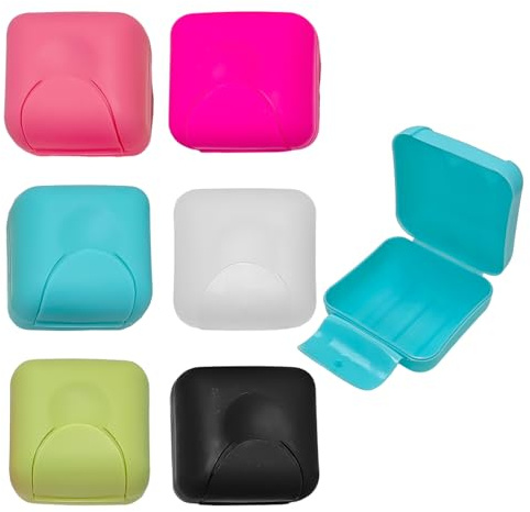 IDNVFY Boîte À Savon Portable en 6 Parties, Boîte De Rangement en Plastique, Accessoires De Voyage, Accessoires De Bain, Adaptés À La Maison, en Plein Air Et Au Camping.