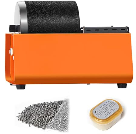 Electric Rock Tumbler Kit con Velocità Regolabile, Lucidatrice Singola Professionale per Gioielli, Giada, Metallo e Vetro di Mare