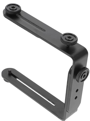 Sewroro Dual Metallkamera-Halterung mit Schraubenloch Abnehmbar Vielseitig Montierbar rutschfest Kompatibel für Porträt Landschaftsfotos mit DSLR-stativ