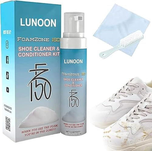 Générique Kit nettoyant pour chaussures Foamzone 150 blanches FZ150 à multifonctionnel cuir sacs élimination efficace des taches formule douce améliore l apparence solution de nettoyage tout-en-un