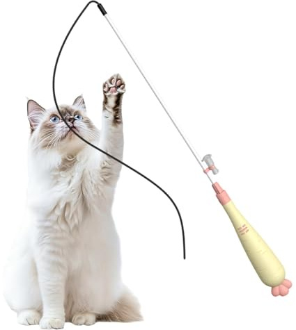 Générique lekfull kattfiskespö med - med morotformat handtag - för aktivitet efter måltid, tristess förebyggande, mental stimulering, lägenhet