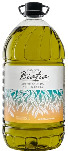 Aceite de Oliva Virgen Extra 5 Litros Picual de Jaén | AOVE 100% Andaluz Premium | Garrafa Familiar Producto de España | Sabor Intenso Ideal para Cocinar - Freír y Tostadas (1, 5 Litros (1 Garrafa))